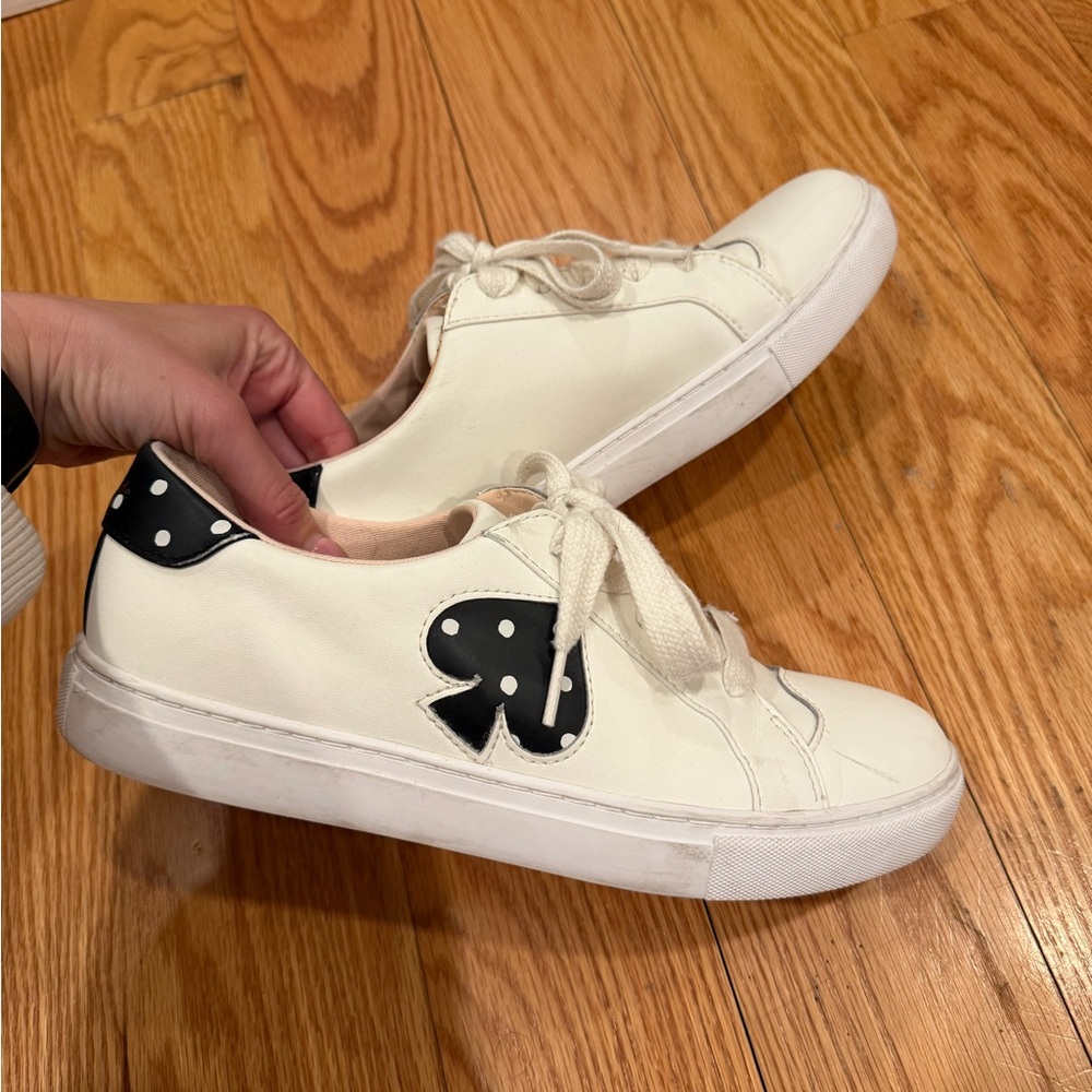 Kate Spade White and Black Sneakers